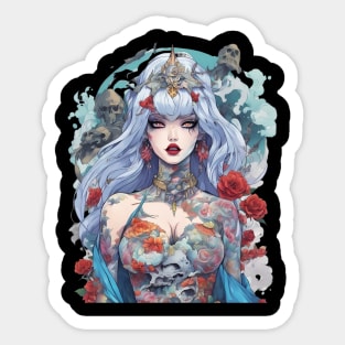 Anime Depressed Girl Sticker